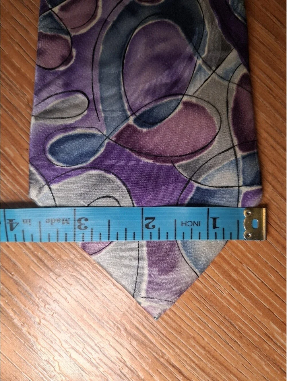 Jerry Garcia 100% Silk Tie Purple Multicolor Art